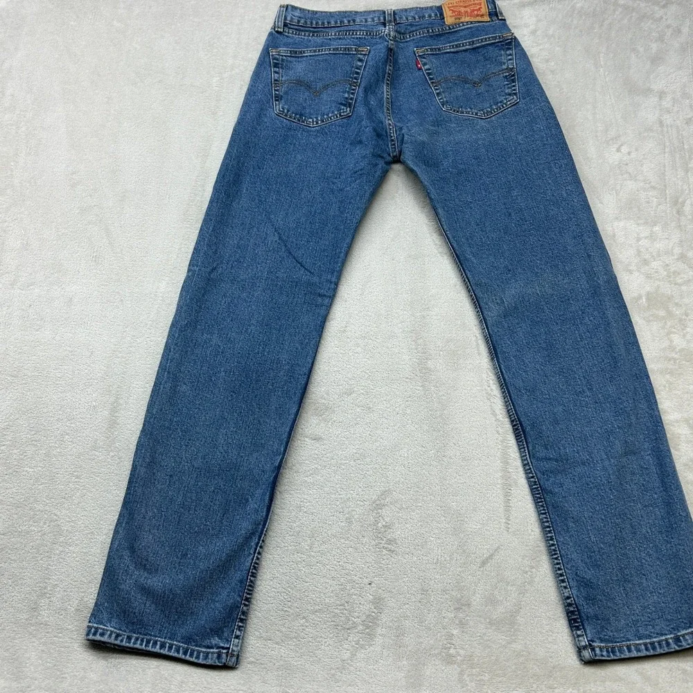 Levis 505 Regular Fit‎ Jeans Mens 32x34 Blue Straight Leg Denim Pants